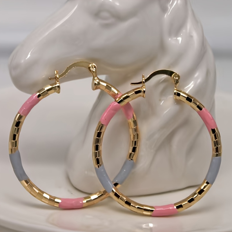 Stylish Geometric Square Colored Earrings